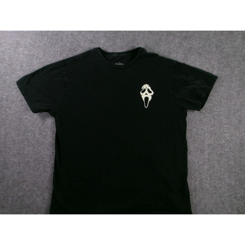 Ghostface Shirt Mens L Black Scary Good Short Sleeve Crew Neck Poster Halloween